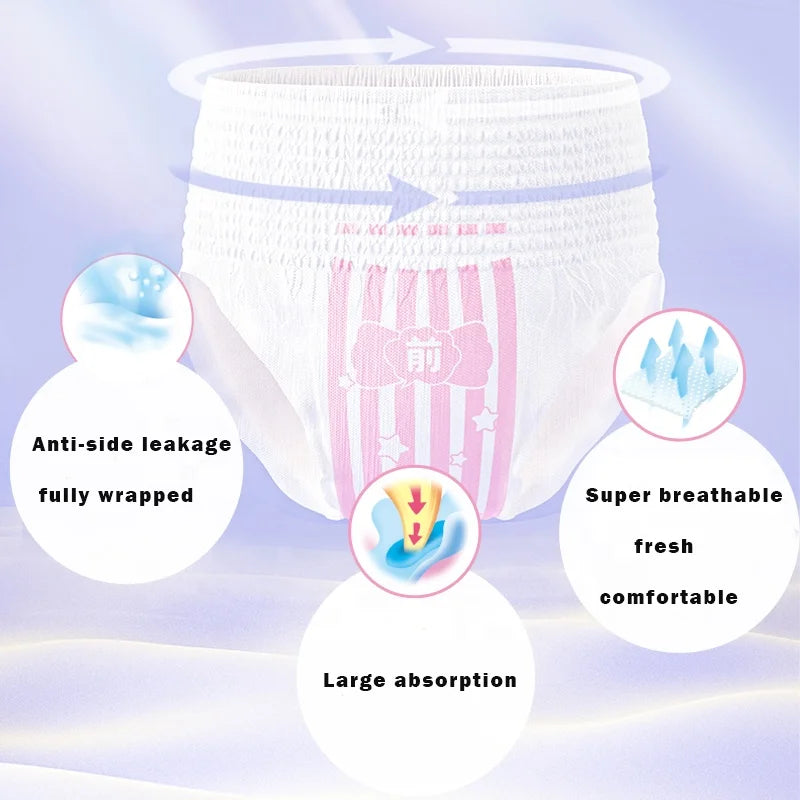Hot Selling Women Menstrual Panty Sanitary Napkin Pants Cotton One Use Underwear Panty Organic Menstrual Pants menstrual diaper