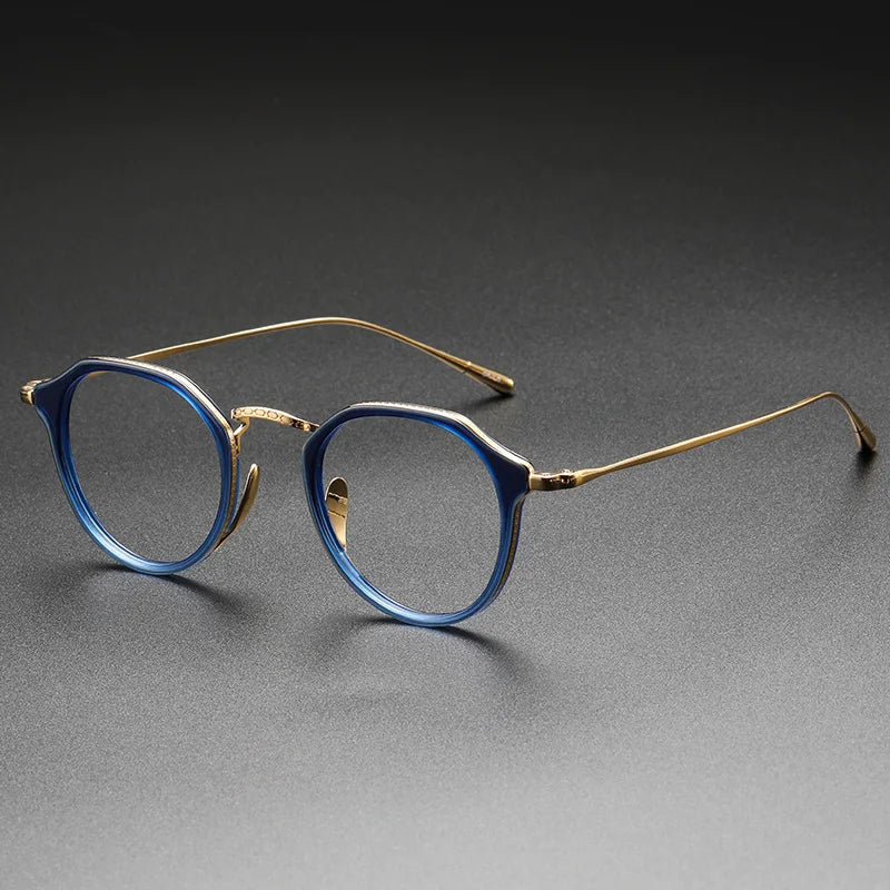 KMN1113 New Japan Japanese 100% Handmade Pure Acetate Titanium Optical Luxury Top Quality Eyeglasses Frames