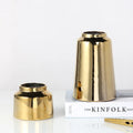 New Hot Sale Gold Plating Chinese Porcelain Ceramic Vases for Wedding Decoration Home Decor