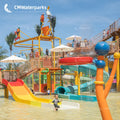 Fun Water Park Equipment Fiberglass Water Slide Swimming Pool Slide