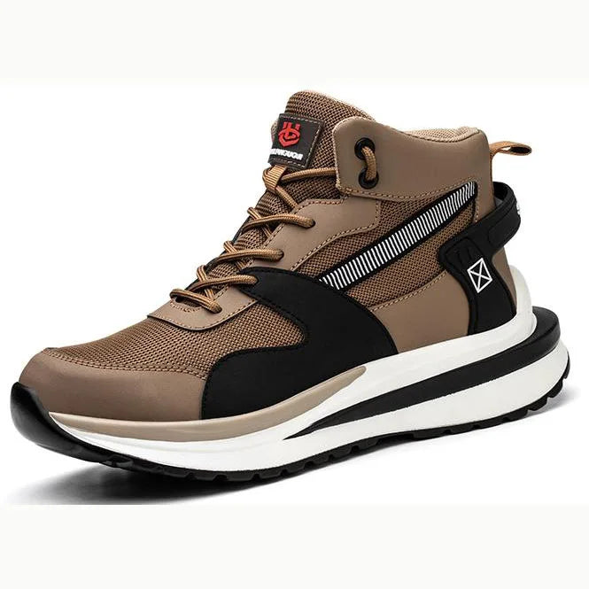 Fashion New Steel Toes Safety Shoes Anti-smashing Anti-puncture PU Sole Wear-resistant Durable Men's Work Shoes
