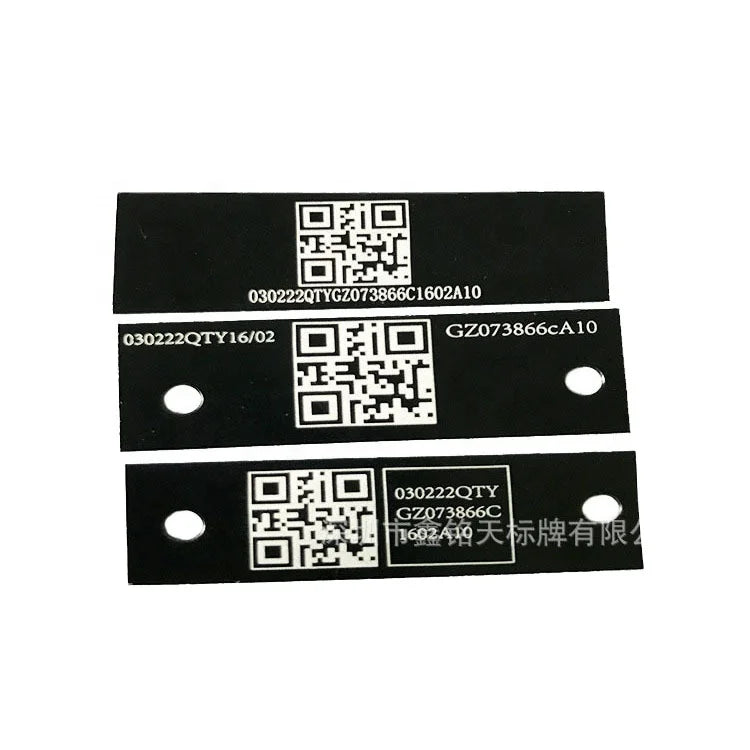 ISO9001 Certified Customized QR Code Serial Number Engraved Metal Dog Tag Hangtag Identification Nameplate
