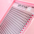Abonnie 3D 10D 12D Pointy Base Narrow Premade Volume Fans Mink Wide Pre Made Lash Fans 0.05 Long Short Stem Pre-Made Fans Trays