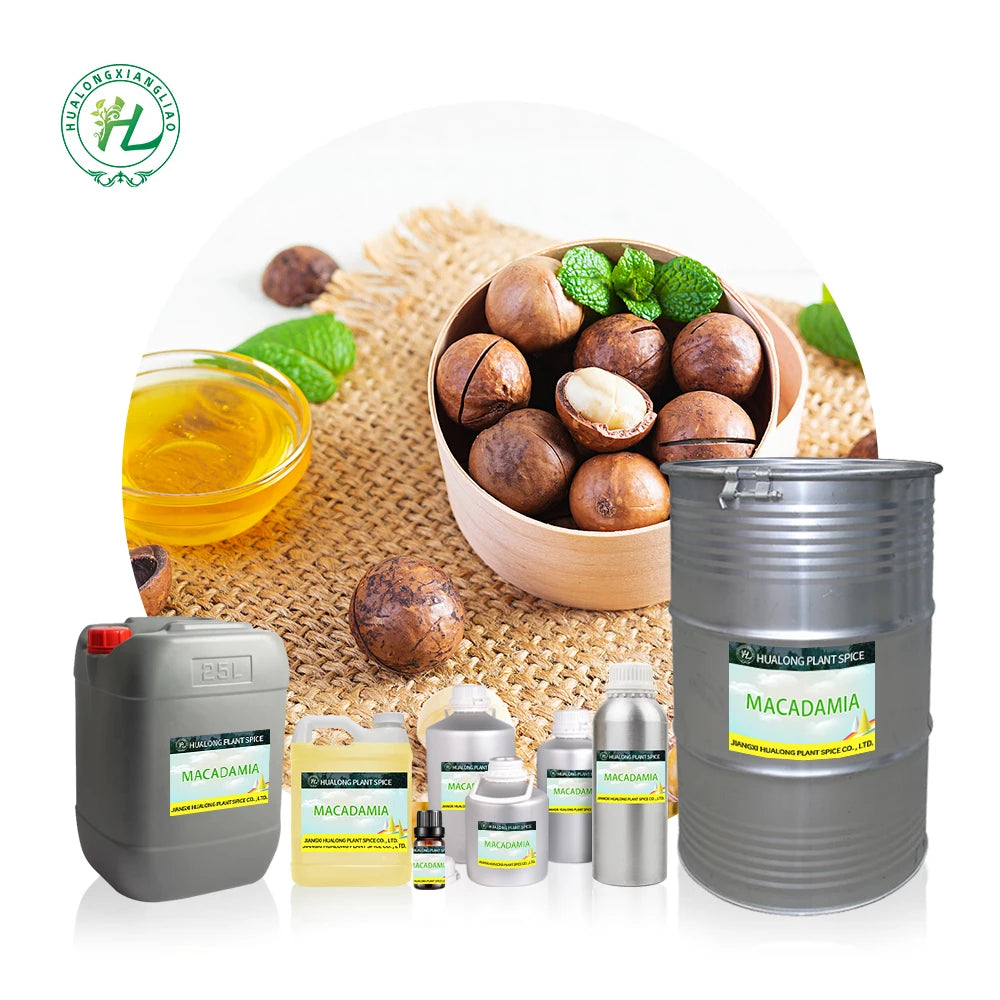Macadamia Nut Oil Pure Unrefined Bulk Supplier 1kg  Cold Pressed Macadamia Integrifolia Seed Oil for Skin Hair Face Nai