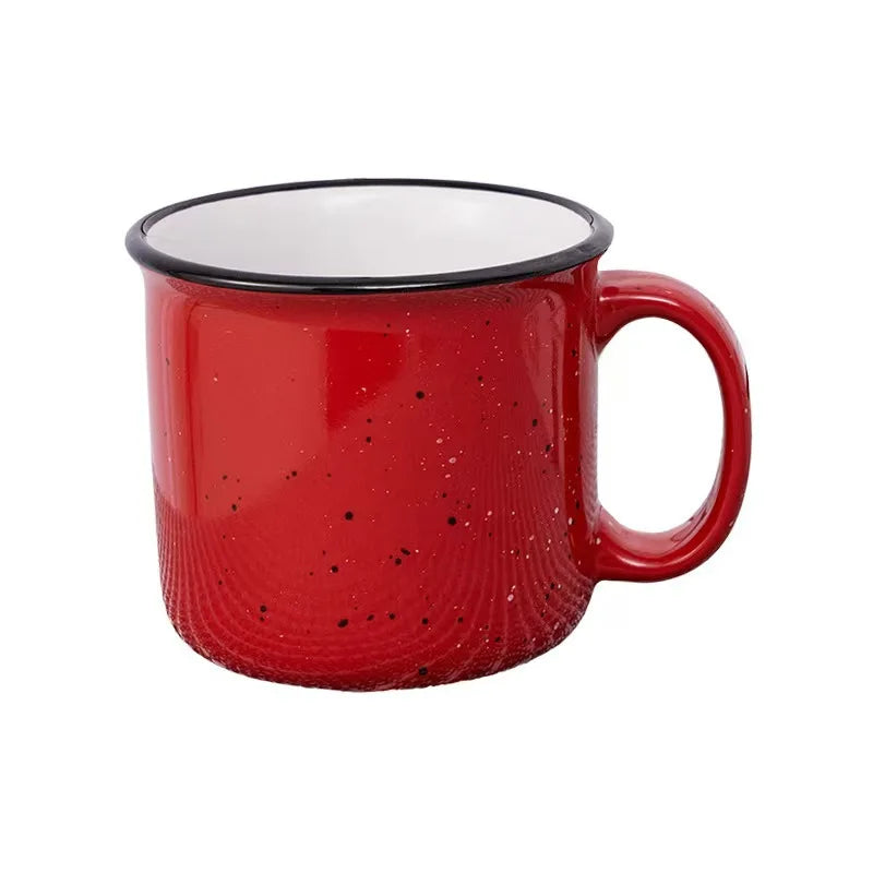 Wholesale 350ml Classic Coffee Cup Custom Logo Enamel Mug