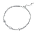 925 Sterling Silver Elegant Heart Bracelets for Women AAAAA Zircon CZ Adjustable Chain Tennis Bracelet Jewelry Gifts BSB208