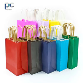 Customisable Kraft Paper Shopping Bag with Digital Printing Classic Style and Convenient for You Craft Bag