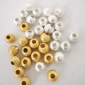 Gold Plated Round Brass Beads Connectors Charm Jewelry Findings for Jewelry Making Accessory