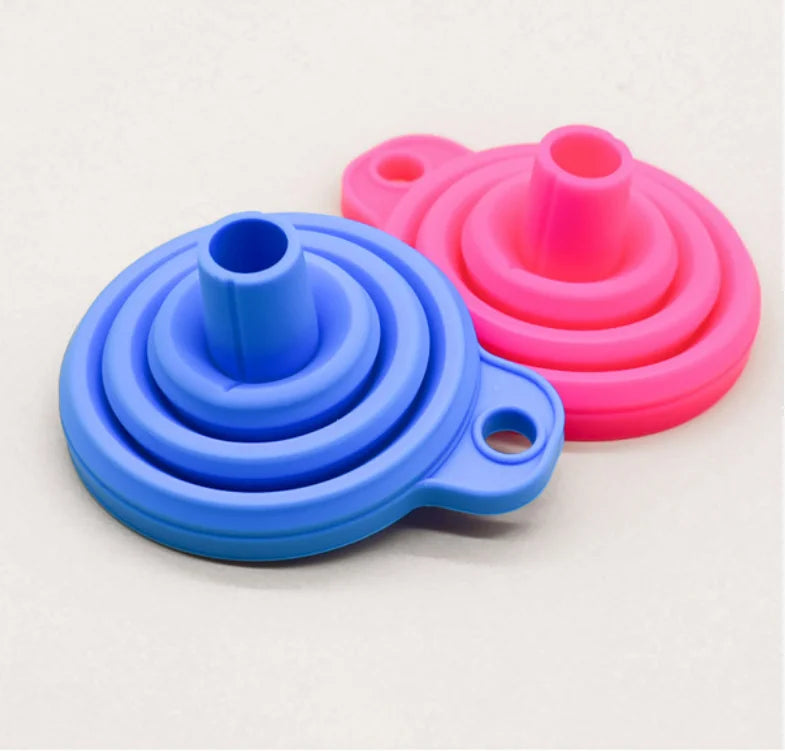 Food Grade Silicone Foldable Funnel Heat Resistant Portable Long-necked Funnel