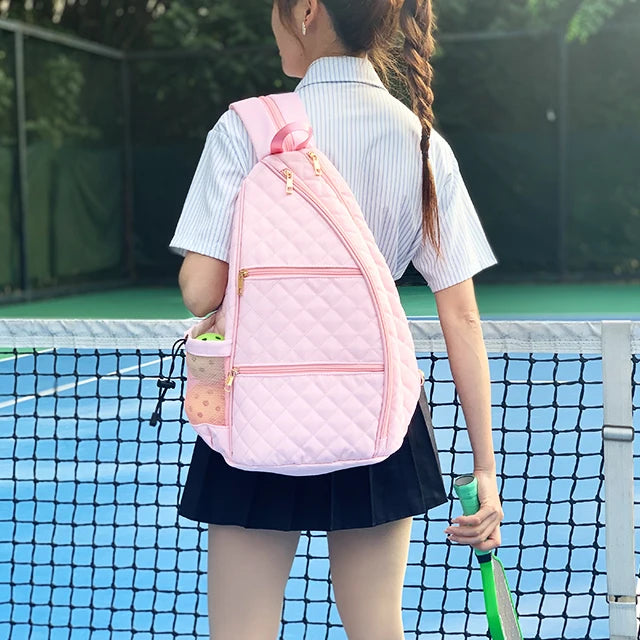 RTS Hot Sale Adjustable Pickleball Sling Bag for Women Men Padel Paddle Backpack Shoulder Bag Unisex Casual Sports Backpacks