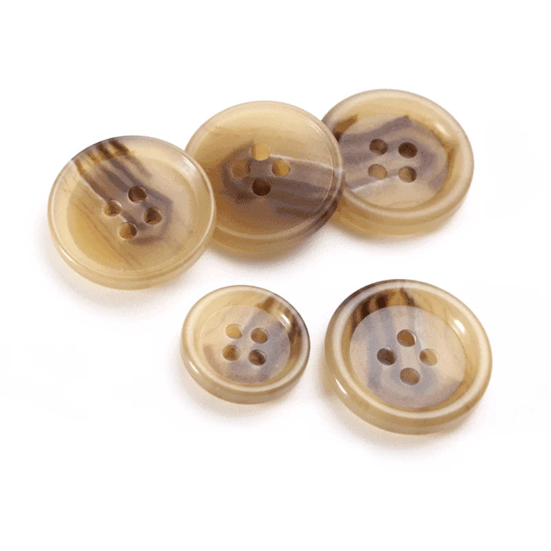 Eco Friendly Pearl Effect Biodegradable 4 Holes Recycled Button Custom Clothing Buttons