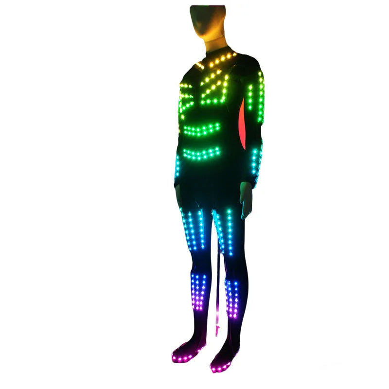 Future 2022 Tron Dance Clothing Led Jumpsuit for Men Lights Led Dancewear Costume Robot Costumes for Sale