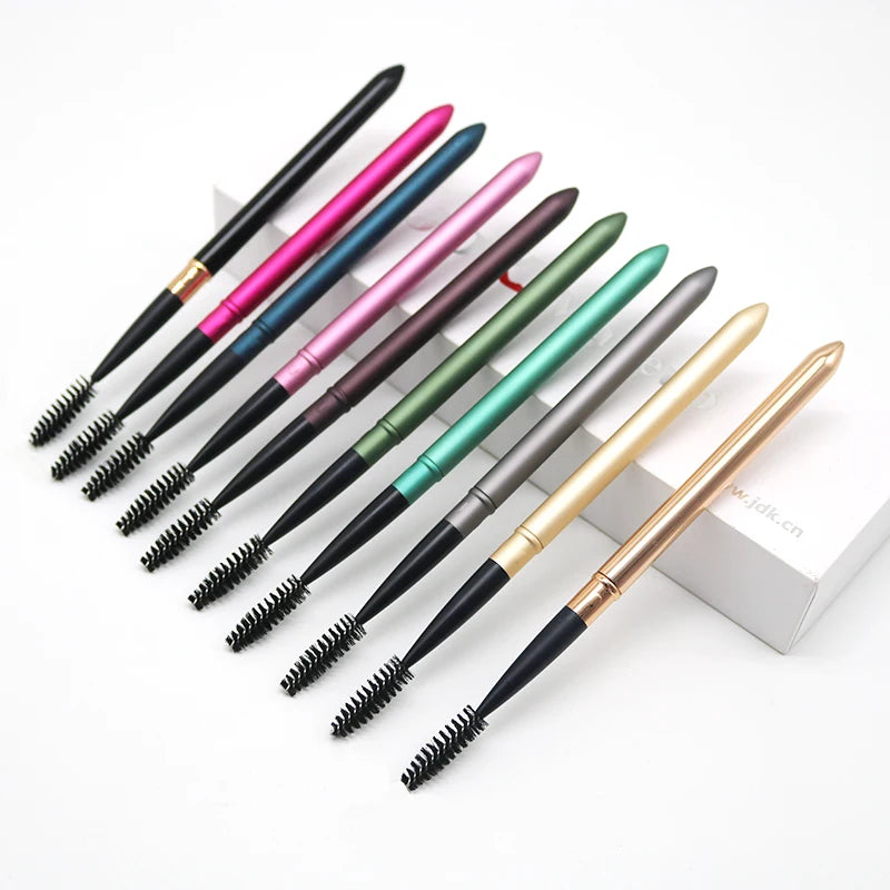 New Release Wholesale Rocket Eyelash Lash Brush Metal Tube Mascara Applicator Spoolie Brow Brush Custom Mascara Wands MegaBDM