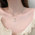 SC 2023 Hot Selling Carnelian Necklace Korean Box Chain Necklace Dainty Natural White Carnelian Crystal Necklace for Women Girls