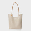 Knitting Tote Bags for Women Genuine Leather Shoulder BagLarge Capacity Handbag