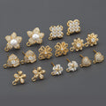 MA68 10pcs/Lot Nickel-Free 18K Gold Plated Copper Jewelry Accessories for Making DIY Earrings Pass REACH Zircon Stones Bags