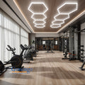 Hotsale PC Hexagon Lighting Gym Room Auto Repair Shop Led Adjustable Panels Garage Light MegaBDM