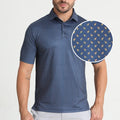 High Quality Vintage Style Men's Golf Polo Shirt Allover Print Performance Jersey Digital Printing Knitted Fabric Pattern Design MegaBDM