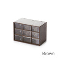 Factory Plastic clear Cosmetic Organizer Jewelry Storage 9 Drawer Chest Makeup Storage Box MegaBDM