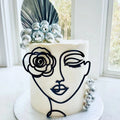New Arrival Side Line Face Art Acrylic Cake Toppers for Birthday Christmas Graduation Easter Party Decorations