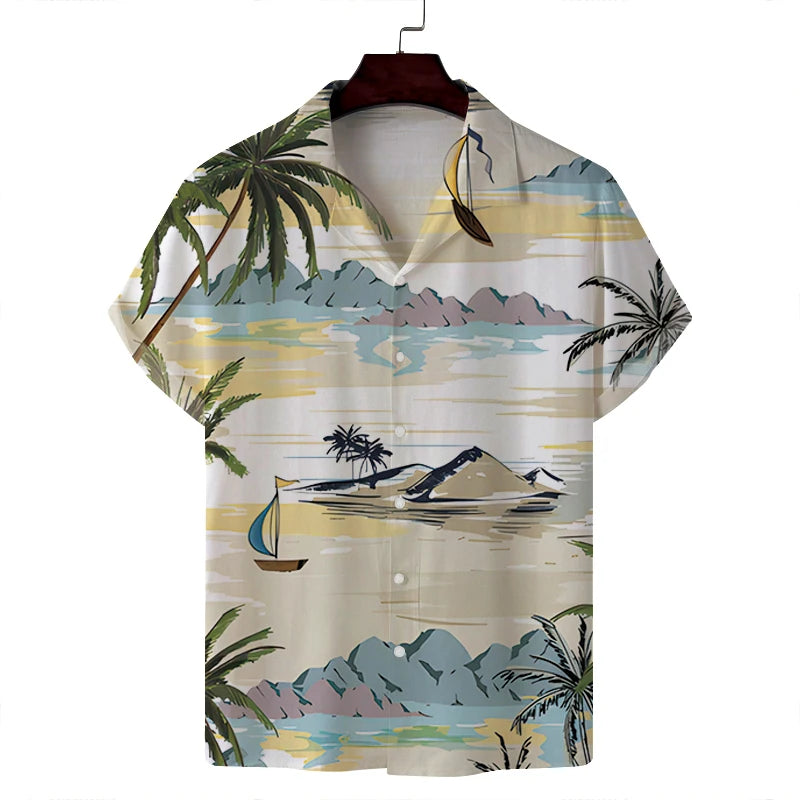 Custom Cuba Collar High Quality High End Hawaiian Man Shirt All Over Printed Bowling Vintage Shirt for Men Camisa De Praia