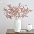 70cm Artificial Greenery White Leaves Plastic Flannel Senecio Cineraria Festival Wedding Bridal Bouquet Decoration