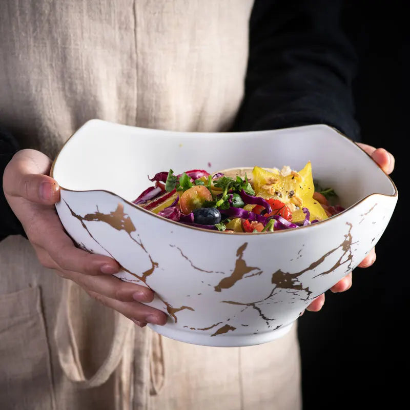 Wholesale Japanese Style Square Porcelain Eco-Friendly Dessert Fruit Salad Deep Plate Ceramic Dishes Plates Glossy/Matte Finish
