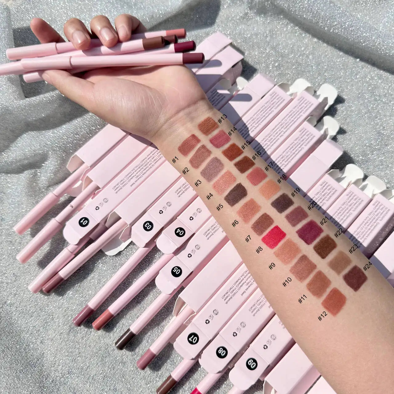 Hot Selling Private Label Matte Natural Waterproof Lip Liner High Pigment Customized Lipliner Pencil