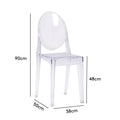 Moon Nordic Modern Metal Dining Chair Red Devil Net Ghost Design Transparent Acrylic Outdoor Banquet Folding Stool