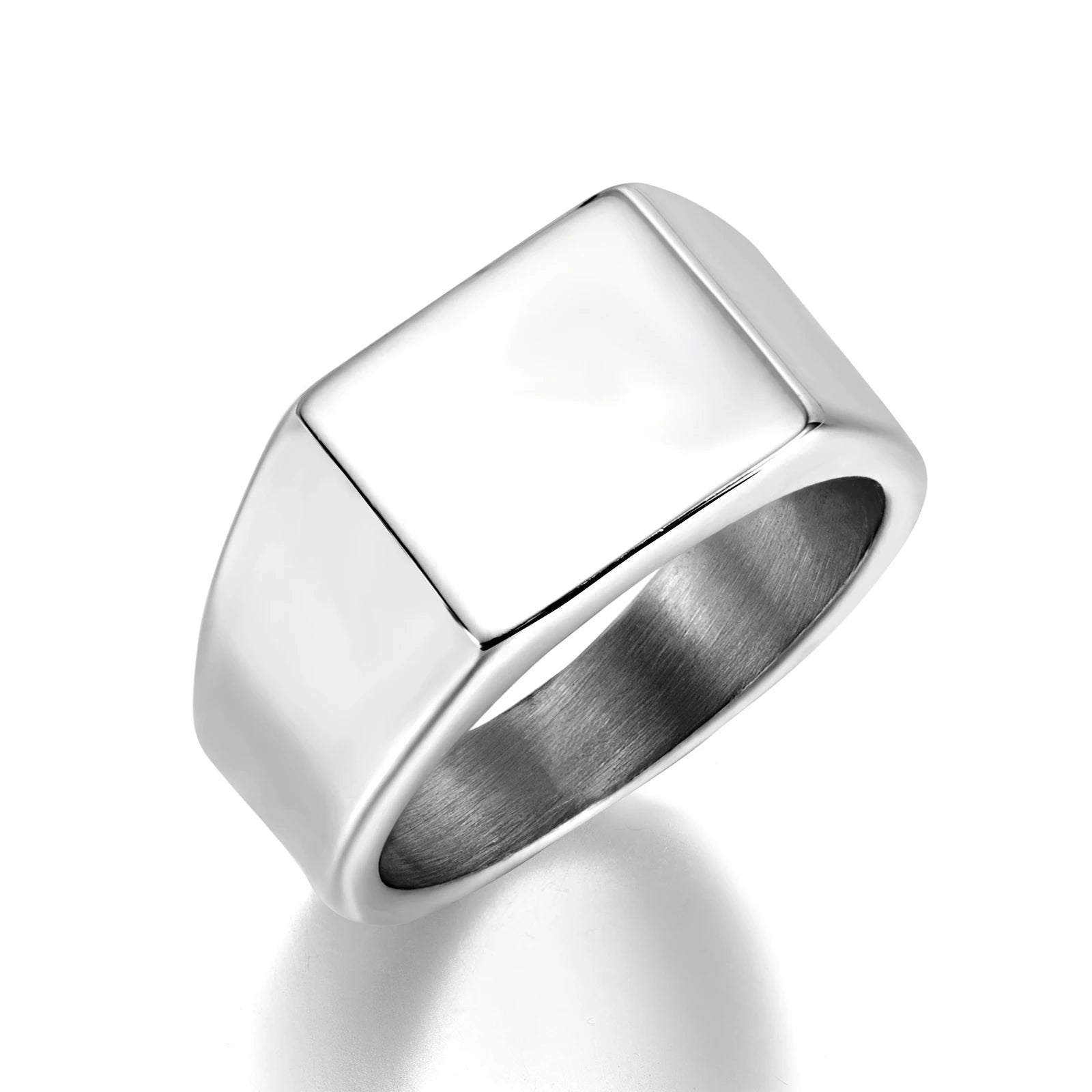 Fashion Minimalist Ring Trendy Personality Hip Hop All-match Stainless Steel Men's Ring