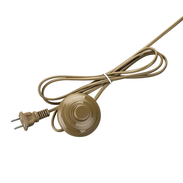 2 Pin AU Plug + 1.1M 2*0.75mm Braided Cable + ON-OFF Rocker Switch Braided Cable Power Cords for Lamp Foot Pedal Switch