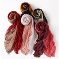 Fashion Women's Chiffon Scarf Simple and Versatile Two-Color Stitching with Warm Bali Yarn Digital Print Multi-Purpose