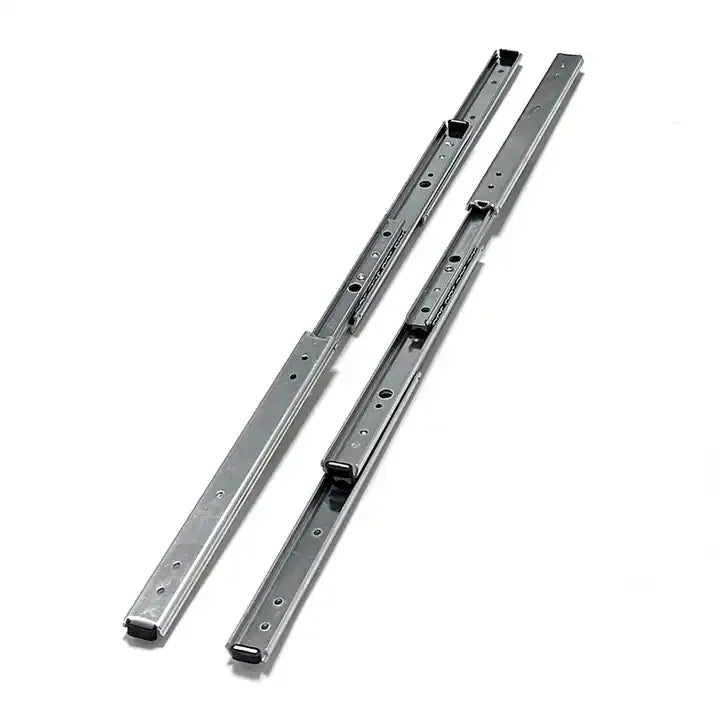 Truslide 20mm Wide 24mm Thick Light Load Four Fully Retractable Super Long Travel Drawer Sliding Display Cabinet Guide