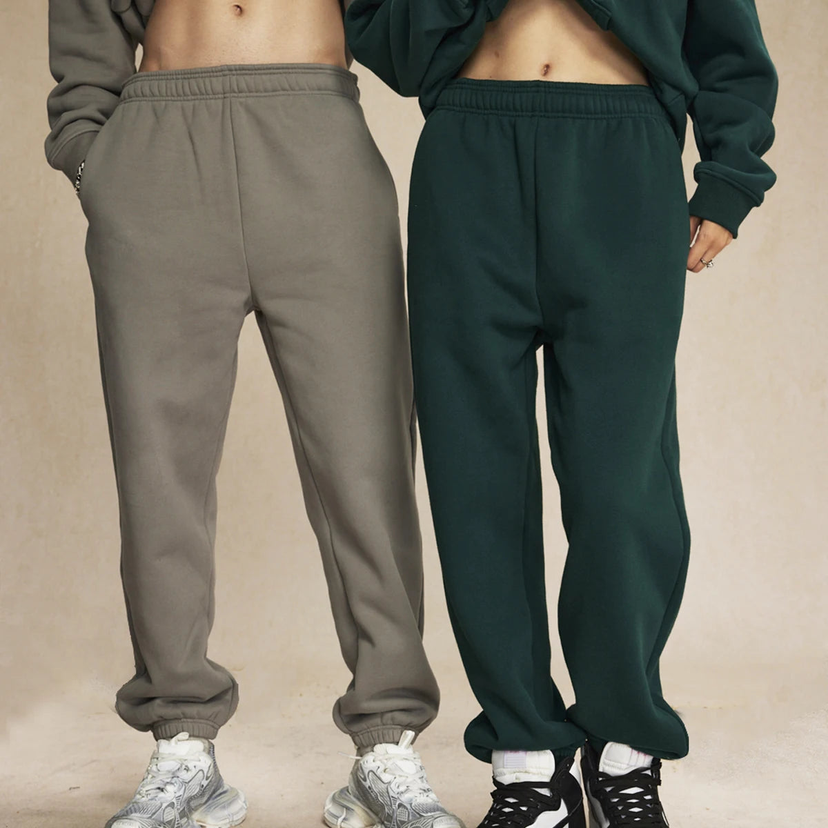 Custom Men Heavy French Terry Cotton Loose Joggers Sweatpants Unisex Blank Casual Oversize Acid Wash Baggy Wide Leg Sweat Pants