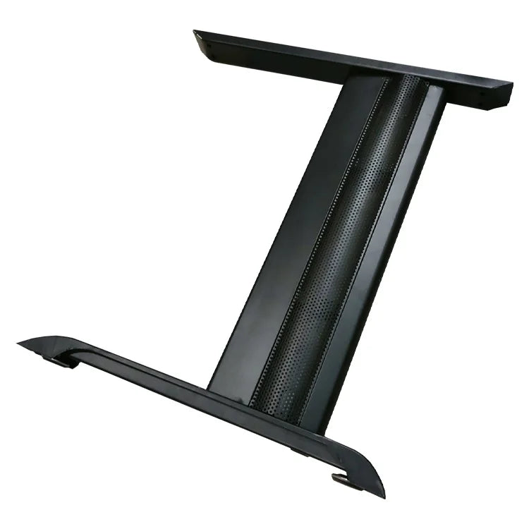 Modern 650*725mm H-Shape Furniture Table Leg Iron Metal Desk Leg Black Silver for Dining Kitchen Office Workshop School Modern
