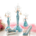 Luster Blue Mermaid Mannequin Jewelry Display Stand for Organizing Earrings and Necklaces Premium Accessory