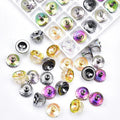Crystal Bell Bullet Shape Glass Through Hole Beads Semi-circular Diamond Gem Rhinestone for Clothes Pendant Earring Bracelet DIY