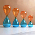 Two  Color Sand Clock Hourglass Nordic Style Home Decor Accessories Modern for Bedroom Living Room Stained Glass Ornament Gifts