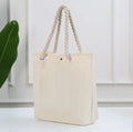 Custom Eco-Friendly Luxury Cotton Canvas Tote Bag Women Durable Beach Rope Handbags Custom Logo Printable Fashion Bolso De Lona