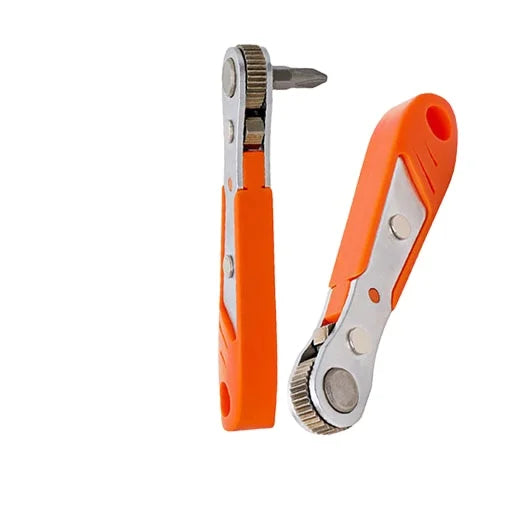 Customizable Mini 36 Teeth Reversible Ratchet Screwdriver Dual L Turning Wrench Batch-Head Socket for Small Space Maintenance