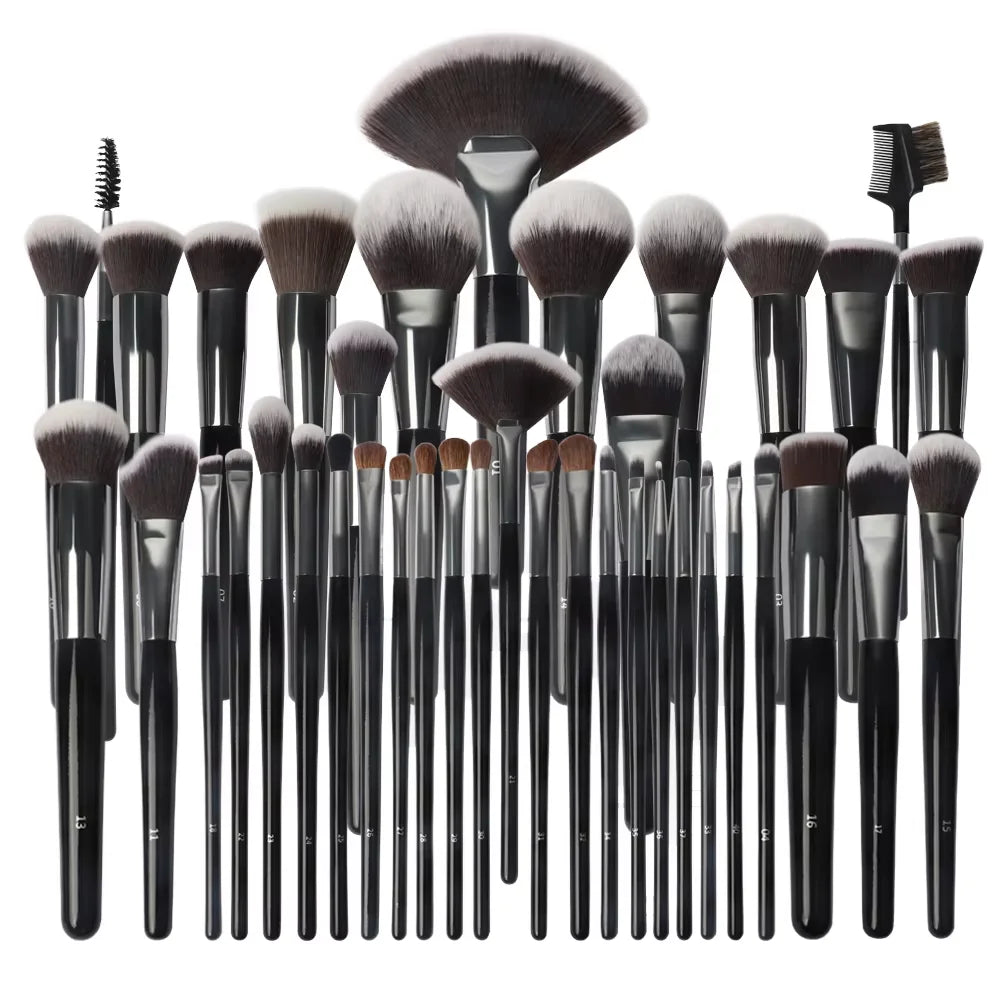 Wholesale Professional Private Label ABS Quality Makeup Brush Set Natural Hair Makeup Brush Set 36 Pcs Makeup Brush Set