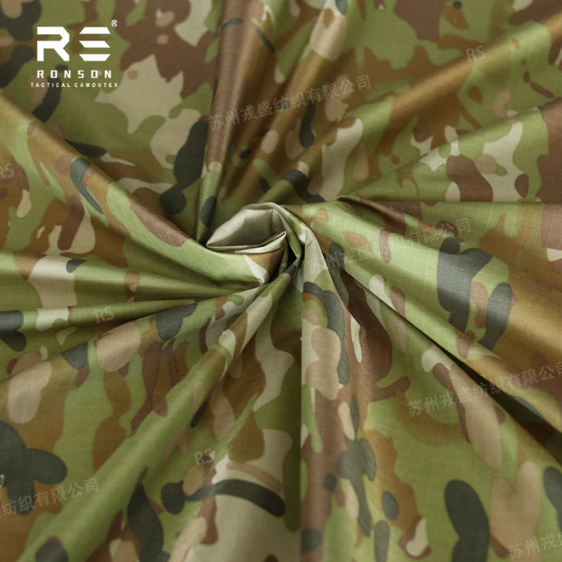 AMCU Camouflage 210T Nylon Ripstop Infrared Fabric Waterproof PU Coated Breathable for Bags for Girls