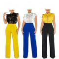 Spring Summer High Waist Pants Women Elegant Work Office Casual Long Trousers Slim Long Wide Leg Pants Fashion  Loose Trousers