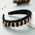 Factory Fashion Classical Women Designer Hair Accessories Jewelry Black Chain Headband