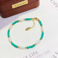 Turquoise Baroque Gold Plated Freshwater Pearl Bracelet 4-5mm Latest Popular New Style Gift
