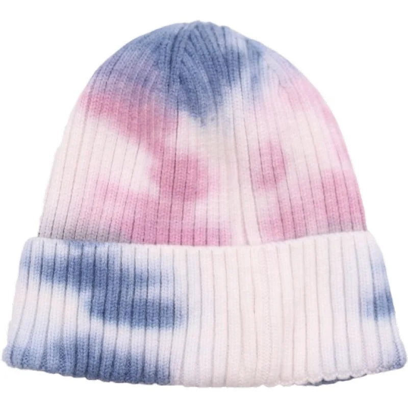 Wholesale Fashion Cheap Winter Warm Sport Hat 100% Acrylic Tie Dye Women Beanie in Stock