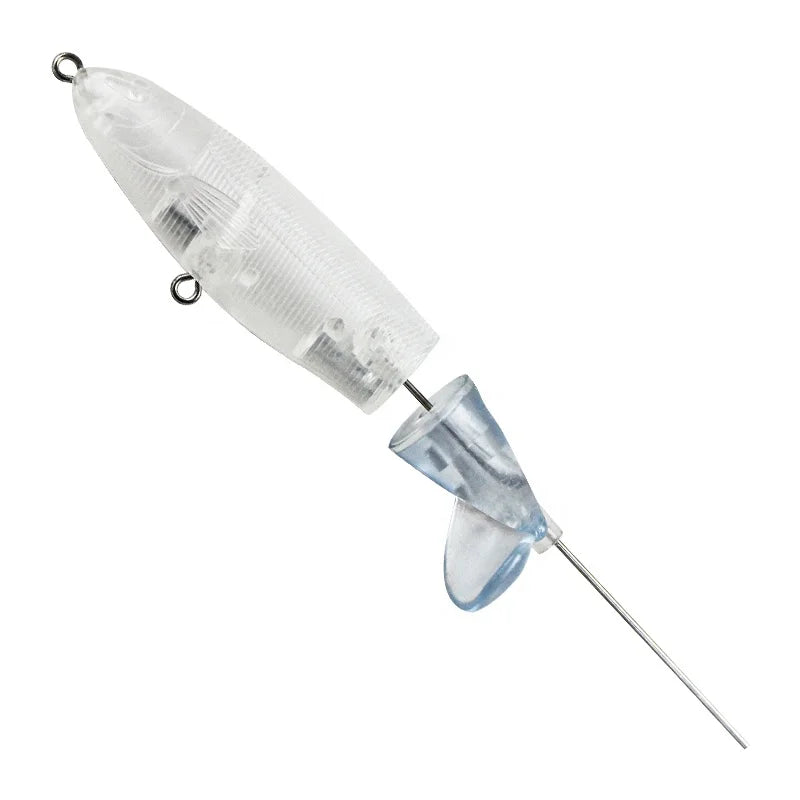 New Blank ABS Fishing Lure Whopper Plopper Popper with Rotating Spin Tail for Bass Trout Walleye Pike Musky Lake & River Use