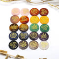 Wholesale Polished Gemstone Slice Palm Engraved Pocket Stones for Home Decoration