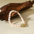 French Retro Style Freshwater Pearl Beads Bracelet Delicate Hetian Jade Bracelet for Women Party Jewelry