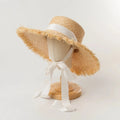 Summer Fashion Ribbon Girl Sun Hat Women Raffia Straw Beach Hats